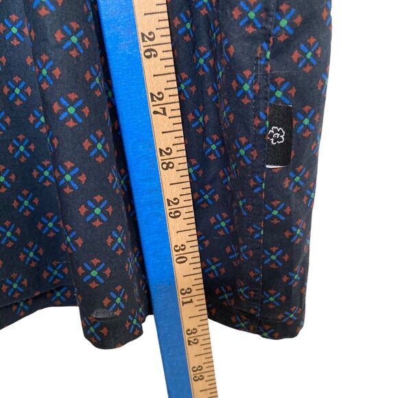 Ted Baker Mens All Over GEO Print Short Sleeve Button Up Shirt Size Large Blue - Picture 7 of 10